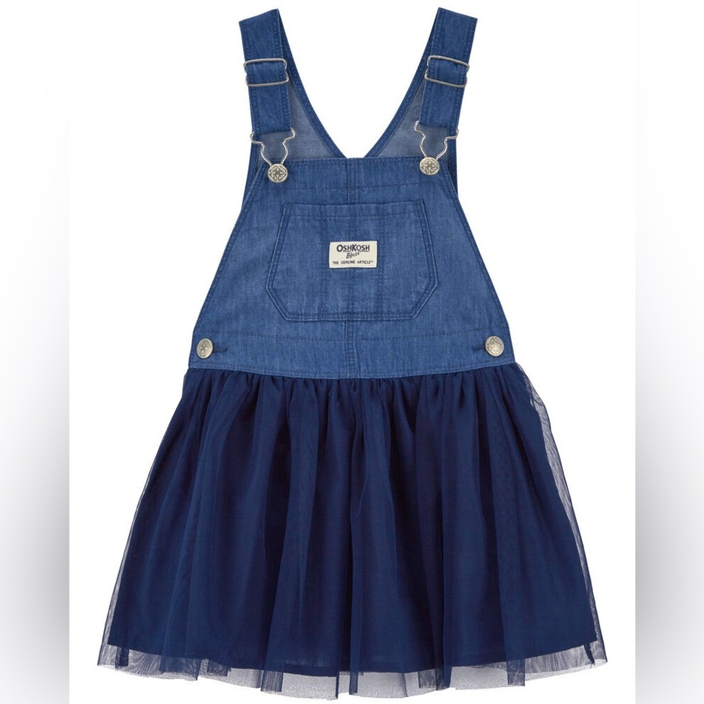 OshKosh B'gosh Baby Tulle and Denim Jumper Dress 18m
